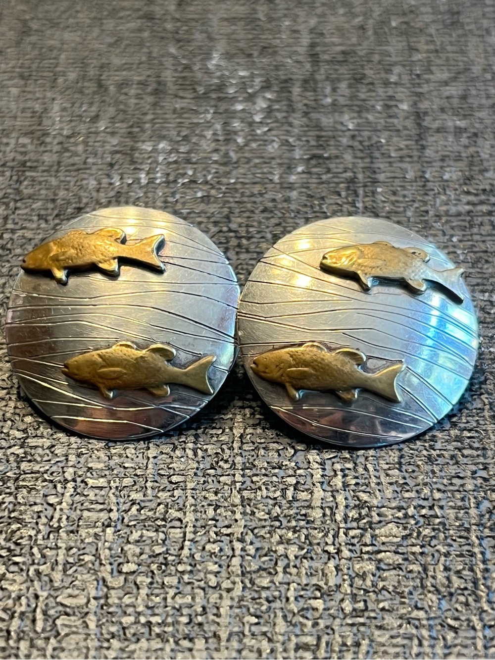 925 signed post back earrings
